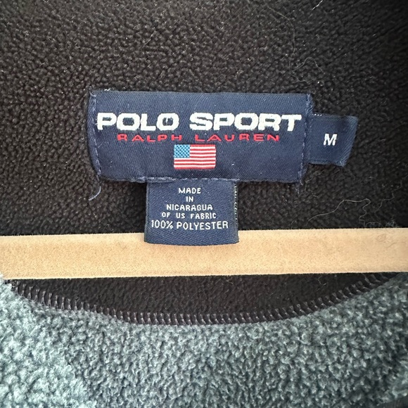 Ralph Lauren Polo Sport Men's Gray Zip-Up Polar Fleece - Picture 4 of 4